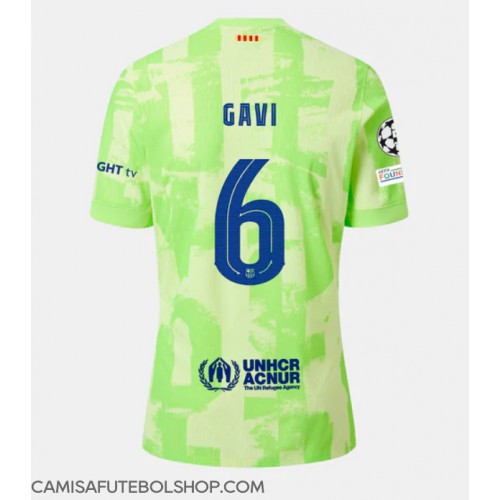 Camisa de time de futebol Barcelona Paez Gavi #6 Replicas 3º Equipamento 2024-25 Manga Curta